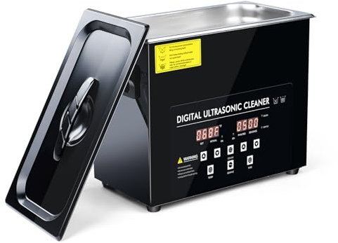 Uadme Ultraschallreinigungsgerät mit Heizung, 3L Ultraschallgerät mit Timer, 40KHz Digital Ultraschallreiniger für Labore, Krankenhäuser, Uhren- und Schmuckgeschäfte, Brillengeschäfte