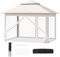 WOLTU Tonnelle de Jardin Extérieur, Pergola 3x3m, Tonnelle Pliante, avec Moustiquaire Amovible, Double Toit Imperméable, Sac de Transport, Résistant aux UV, Beige