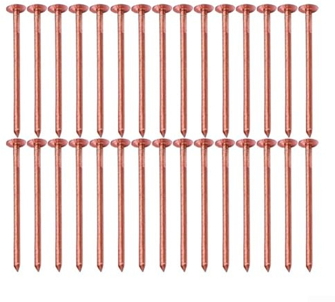 Eawfgtuw Nägel zum Entfernen von Baumstumpfen aus reinem Kupfer, Wurzelkontrolle, Hardware-Set, 65 mm, 75 mm, Garten-Werkzeug für Baumwurzel-Management, großer Durchmesser, Metallspikes (B)