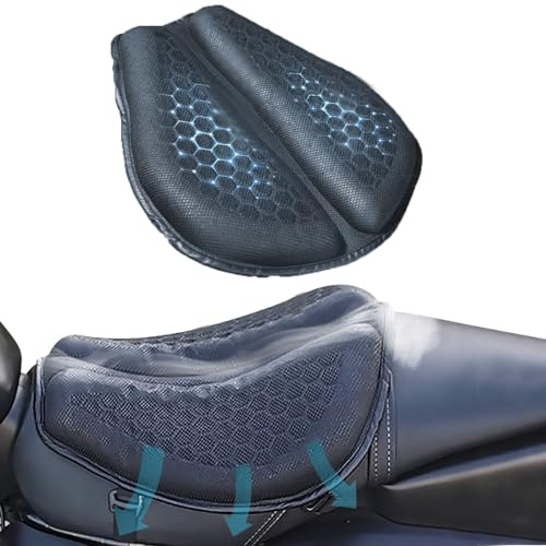 WXRNBN Motorrad Sitzkissen für Yamaha XJR1300 XJR 1300, Motorrad Kissen Motorrad Sitzkissen Atmungsaktives Polster für effizienten Sonnenschutz