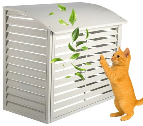 LYUCAYHQ Klimaanlage Abdeckung, Verkleidung Wärmepumpe Aus Verzinktem Stahl, 100 cm L X 50 cm B X 85 cm H, Pool-Geräteumzäunung, Mülleimerversteck für den Außenbereich.