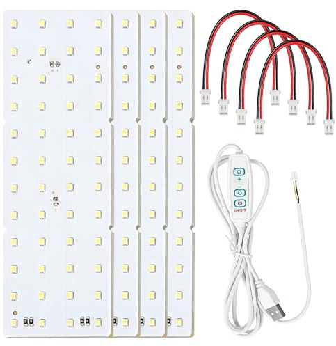 4 Stück LED Hintergrundbeleuchtung Board: 3D Druck Lithophane LED-Panel, PCB Light board Touch-Dimmer, Lithophane LED Backlight Board Kit, 3D Drucker Zubehör für Fotomodell DIY Druckprojekt