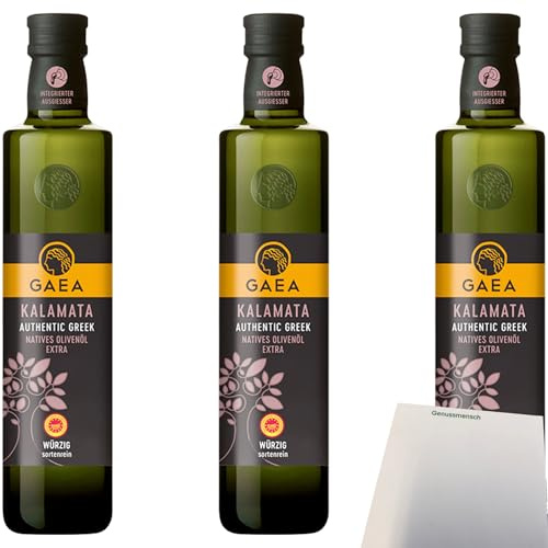 usy Bundle für Gaea Kalamata Olivenöl D.O.P. 3er Pack (3x500ml Flasche) + usy Block