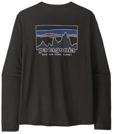 Patagonia M's L/S Cap Cool Daily Shirt - '73 Skyline - Black - XL
