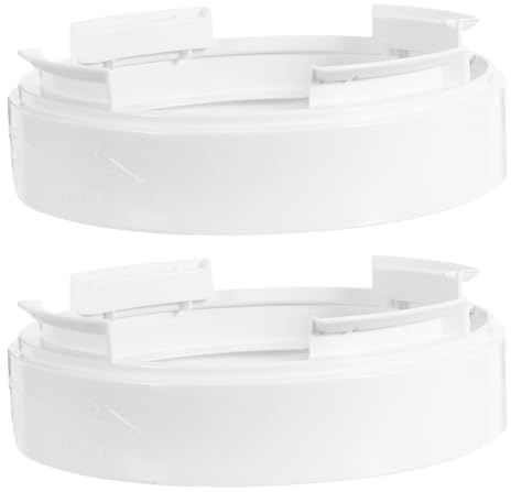 FELTECHELECTR 2 Pièces Accessoire de Camping en Plastique Blanc pour Climatiseur Mobile, Raccord de Conduit D'évacuation Forme Ronde avec Ajustement Sécurisé Risque de Déconnexion