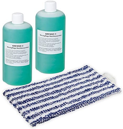 2x Reinigungsmittel-Konzentrat + Wischtuch - geeignet für Vorwerk Saugwischer Kobold SP520 530 - Bestleistung beim Wischen - Hochwertige Qualität