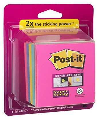 Post-it SuperSticky 2028-SS-RBWC Haftnotizen 440 Blatt sortiert