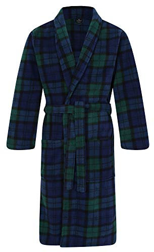 John Christian Vestaglia Uomo in Pile, Tartan Scozzese (XXL)