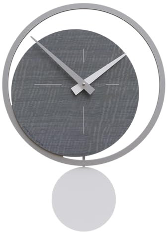 CalleaDesign - Eclipse Pendeluhr, grau Wurzelholz