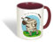 Keramik Tasse - Kaffeebecher Becher, Motiv:Schlank