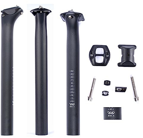 ESEN SP 3k Matt Carbonfaser 27,2/31,6 mm * 350/400 mm Radfahren Fahrrad Sattelstütze Mountainbike/Rennrad BMX Sattelstütze Rohr Sattelstütze