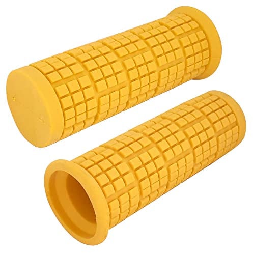 cyclingcolors Fahrradgriffe lenkergriffe Fahrrad gripshift Ø22mm L85mm Griffe Gummi Grip griffgummis MTB (Gelb)