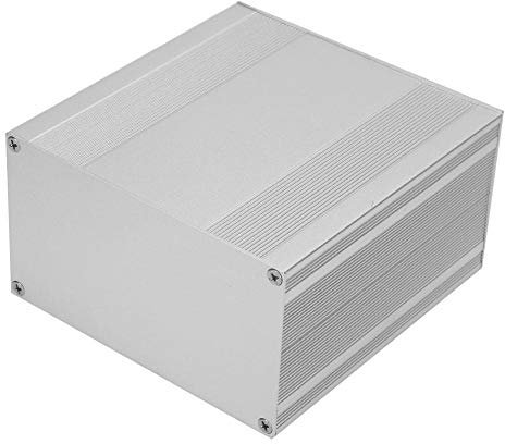 Custodia in alluminio Custodia in metallo argento fai-da-te Progetto PCB Scatola per strumenti Custodia per alluminio Dissipatore di calore di prodotti elettronici, 3,2 × 5,7 × 5,9 pollici
