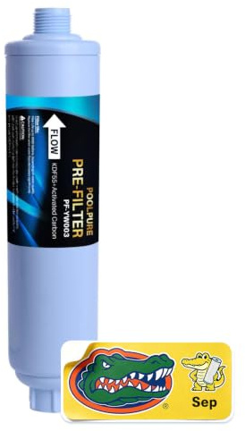 POOLPURE Vorfilter für Gartenschlauchende für Pool, Whirlpool, Spa, reduziert Chlor, Schwermetalle, Gerüche, passend für jedes Standard-1,9 cm Gartenschlauchgewinde, bis zu 8.000 Gallonen, 1 Stück