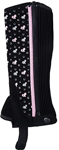 PFIFF 102874 - Chaps per bambini Lucky Pony, 4 misure, colore: Nero/Rosa