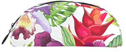 FANTAZIO Stifteetui für Mädchen, buntes Lilien-Design, Make-up-Tasche