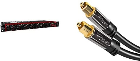 Behringer ADA8200 Audiophile 8 In/8 Out ADAT Audio Interface with Midas Mic Preamplifiers & KabelDirekt 1m Optical Digital Audio Cable/TOSLINK Cable PRO Series