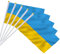 AhfuLife Petit Drapeau Ukraine - 30Pcs Mini Drapeaux Ukrainien avec Poteau Solide Blanc 30cm pour Décoration Jardin Bar Fête Nationale, Procession, Memorial Day, Élection