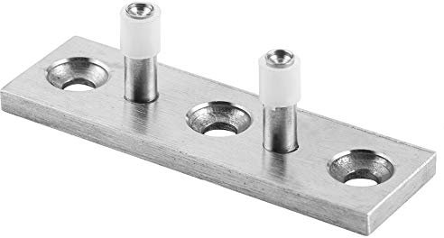 Guide De Plancher Inférieur De Porte De Grange Coulissante En Acier Inoxydable, Rail De Sol à Double Roue Pour Porte De Grange Pour Portes En Bois, Portes Coulissantes (2x2x6,5 Cm / 0,8x0,8x2,6 Po)