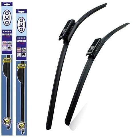 Fits Dacia Duster Models 2018 To 2022 Alca Germany Super Flat Wiper Blades Front Replacement Set 2219 BL
