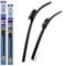 Fits Dacia Duster Models 2018 To 2022 Alca Germany Super Flat Wiper Blades Front Replacement Set 2219 BL
