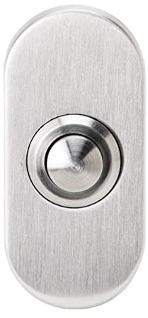 49.911.00 Aperit Türklingel oval - Edelstahl 64x30mm - Edelstahl 316 matt gebürstet - Inkl. Montageschrauben