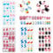 96 Pieces Kids Fake Nails with Nail Glue, Pre-glue Full Cover Short False Nails Lovely, Ready to Wear Press-On Gel Nails for Children girl (White,Pink,Blue, One Size)