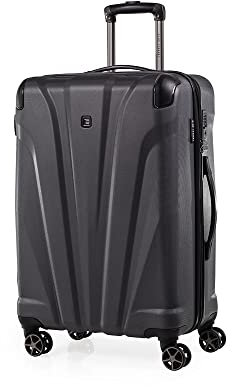 Gino Ferrari Ultra Strong Hard Shell 26 Inch Suitcase - Quasar with 8 Spinner Wheels | Hard Sided Medium Sized Luggage | Weighs 3.7kg Cap 65.7L Heigh 68cm