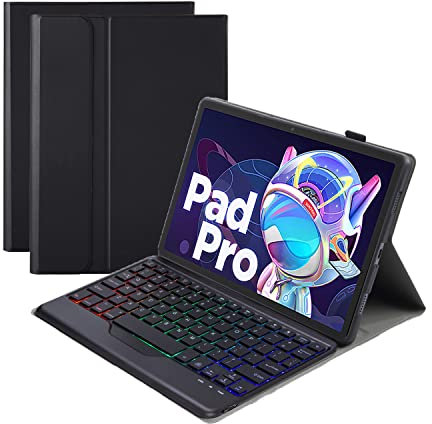 Tastiera per Lenovo Tab P11 PRO 2nd 2022 11.2 TB132FU TB138FC Custodia, Staccabile Magnetica Pelle Cover con Tastiera Bluetooth per Lenovo Pad Pro 2022 11,2 Pollice (Nero Retroilluminate)