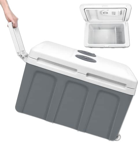 Froadp Frigorifero Elettrico Portatile per Auto 12v e 230v con Funzione di Raffreddamento E Riscaldamento 48 litri Mini Frigocon Maniglia di Trasporto Box Congelatore per Camion Macchina Campeggio