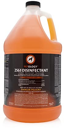 Petology 256:1 Disinfectant, 1 Gallon - Liquid Concentrate Disinfectant and Deodorizer, Sanitizer for Veterinary Clinics and Kennels, Effective Against Viruses and Bacteria (Fresh and Clean)