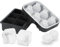 VEVOR Cubitera para Hielo Redondo de 6 x 4,3 cm y Hielo Cuadrado de 6 x 5 cm Moldes de Silicona para Cubitos Hielo Ahorro de Espacio con Tapa Fácil de Sacar para Bebidas Vino Cócteles Whisky Café Bar