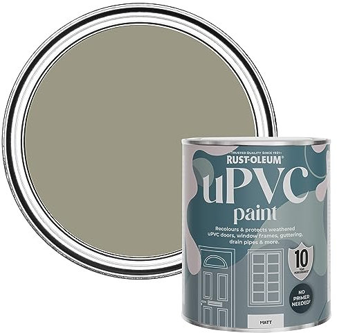 Rust-Oleum Green uPVC Door and Window Paint in Matt Finish - Grounded 750ml