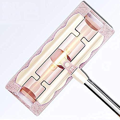 Sistema de trapeador y balde de Microfibra para Limpieza de Pisos con 1 Almohadilla Plana Lavable para trapeador de Microfibra