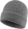 Zylioo S/M/L/XL/XXL gorro de invierno de forro polar gorro de punto para cabeza grande y pequeña, gorro cálido de invierno, gorra de reloj de calavera, Forro Polar Gris, XL-XXL