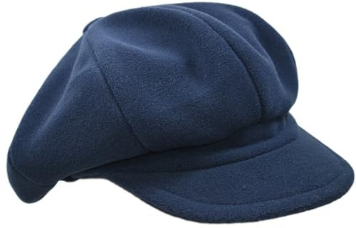 Melegari Schirmmütze | Fleece Mütze Damen | Merano Baloon Baker Boy Cap | Unisex |, blau, 55-59