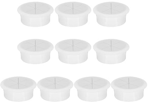 sourcing map 10pcs Cable Hose Snap Bushing Grommet Protector 50mm Mount Dia White Plastic Cable Snap Locking Bushing Grommet