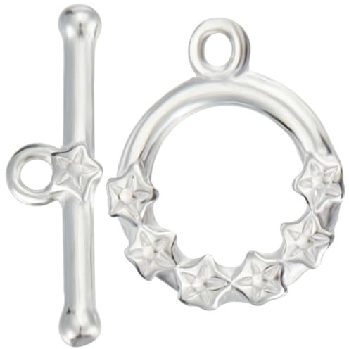 Beebeecraft 1 Box 10 Sets Knebelverschluss Sterlingsilber Vergoldet Blume Knebelverschluss Verbindungsset Für Halskette Armband DIY-Schmuckherstellung