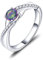 YL Verlobungsring Ehering 925 Sterling Silber mit Schutz Regenbogen Zirkonia Unendlichkeit Ring Solitärring für Damen（Größe 52）