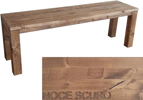 TOTAL WOOD 2012 Gartenbank Sitzbank Holzbank parkbank terrassenmobel für Innen und Außen geeignet Nach Maß verfügbar (Classic imp) (DUNKELWALNUSS, 120X38.5X50)