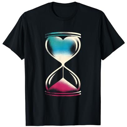 Sablier en forme de cœur – Sablier graphique vintage T-Shirt