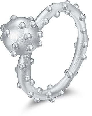 925 Silber Sterling Charm Bubble Ring platiniert Charm-Schmuck für Frauen und Mädchen