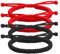 WMUVAZA Handgefertigte Armbänder, 4 Stück Geflochtene Freundschaftsarmbänder, Tibetische Glücksarmbänder, Glücksarmband, Einstellbares Armband, für Frauen, Männer, Rot, Schwarz