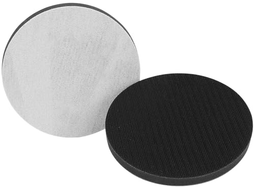 NuoDunco 2 Pièces Tampon Interface 125mm en Mousse Souple pour Rondes | Tampon Interface en Éponge, pour Disques de Ponçage et Assiettes de Polissage