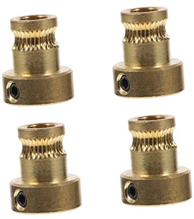 Hohopeti 4 Stück Messing-extruderrad 3 Mm Ersatzteile Für 3d-drucker Zuführgetriebe