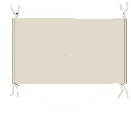 VINCINEY Toile pour Tonnelle Auvent de pergola rétractable en Polyester, Bloc de Pluie, Couverture en Tissu de Remplacement sans Cadre, 6,5 x 16,5 Pieds(Beige Color)
