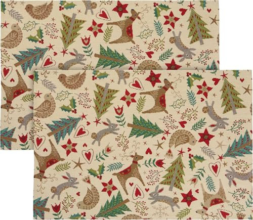 Erwin Müller Tischset 2er-Pack Gobelin Natur Größe 35x50 cm