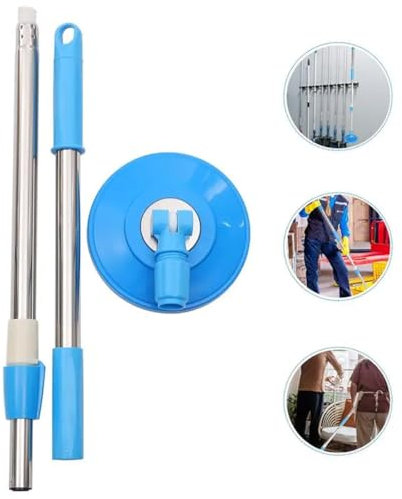 EHOTER Balai Serpillère Rotatif à 360 Degrés pour Balai à Franges Rotatif, sans Pédale Accessoires De Nettoyage Vadrouille (Bleu)