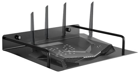 Rack Per Router Wireless - Rack Di Archiviazione Per Router Wi-Fi | Rack Di Stoccaggio Per Router, Rack Per Router In Metallo A Strato Singolo, Storage Per Modem Wi-Fi, Vassoio Per Rack Di Stoccaggio