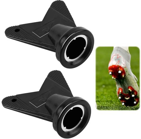 Llave de espárragos de fútbol, 2 piezas, llave de pista de fútbol, llave de rugby, llave hexagonal para zapatos deportivos, herramienta de repuesto para tacos de fútbol y rugby, color plateado,
